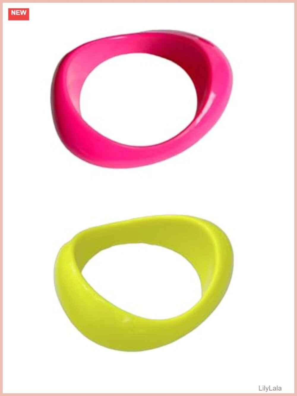 Acrylic Resin Neon Bangle Bracelets Set Chunky Geometric Wristbands for Women